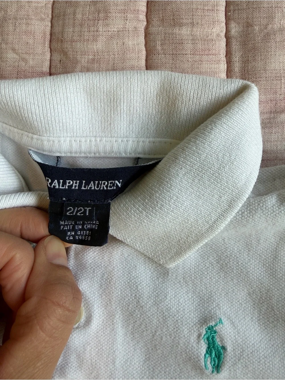 Ralph Lauren Girls’ White Peplum Polo Top – Size 2T